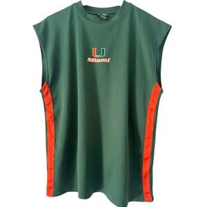 Rare Vintage University of Miami sleeveless jersey shirt SzL